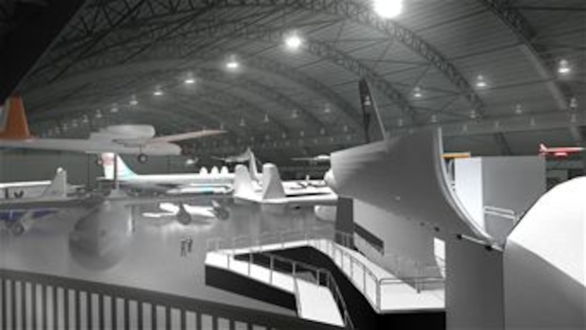 Artist rendering of the interior of the National Museum of the U.S. Air Force's fourth building. (Updated May 2014. Subject to change.) (Graphic courtesy of BRPH Companies Inc.)