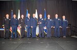 The 2011 National Guard Bureau Excellence in Diversity Award was presented to Air Force Col. Russ Walz, 114th Fighter Wing commander (fourth from the right) on behalf of all the members of the South Dakota Air National Guard in Reno, Nev., May 24, 2012. This is the first time a National Guard unit from the state of South Dakota has won the award for their outstanding efforts in fostering an environment of diversity in the workplace.
