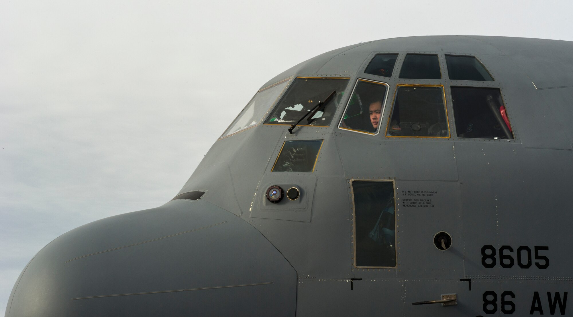 KEFLAVIK, Iceland -- Capt. Isaac Leung, 48th Air Expeditionary Group C-130J Super Hercules pilot, prepares to takeoff for a training mission while deployed for Icelandic Air Policing at Keflavik International Airport May 22, 2014. The C-130 crew’s primary mission for the deployment is to provide search and rescue airlift for the deployed pararescuemen. (U.S. Air Force photo/Tech. Sgt. Benjamin Wilson)(Released)