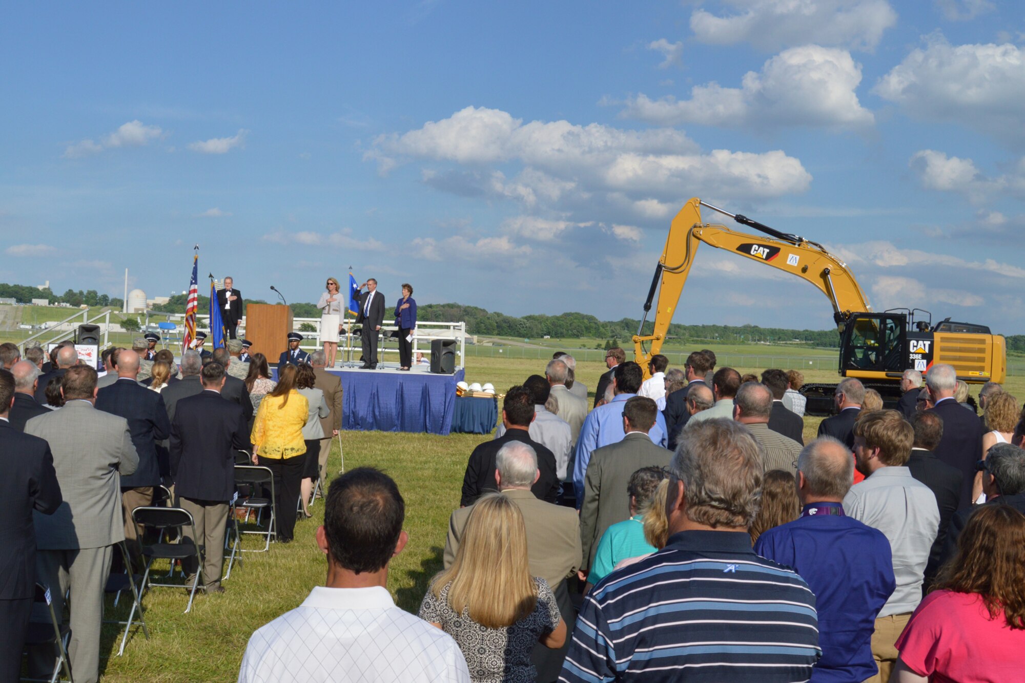 DAYTON, Ohio -- A ceremonial groundbreaking event for the new 224,000 square foot fourth building was held on June 3, 2014, at the National Museum of the U.S. Air Force. (U.S. Air Force photo by Ken LaRock) 
