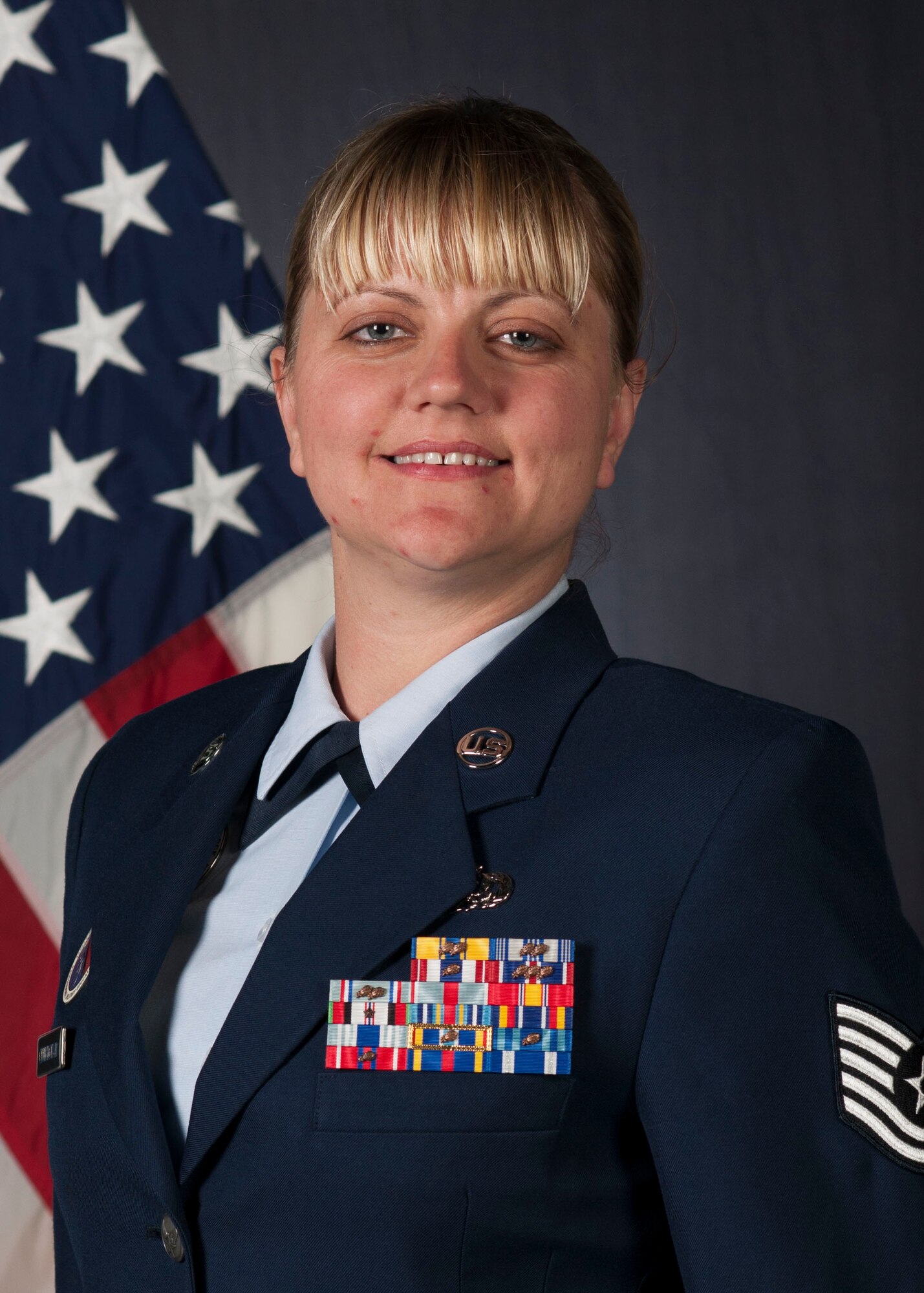 Tech. Sgt. Jennifer Cunningham, 30th Force Support Squadron professional military instructor. (U.S. Air Force photo by Senior Airman Shane Phips/Released)