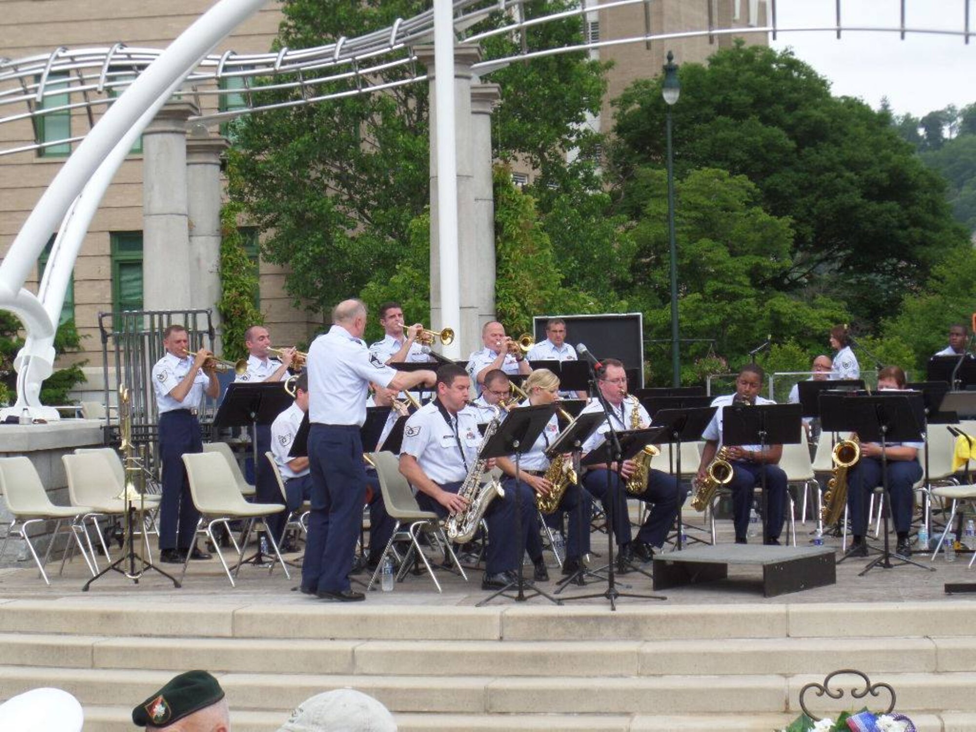 MSGT Zack Williamson leads the 572nd Jazz Band in Asheville, NC on Memorial Day, 2014
