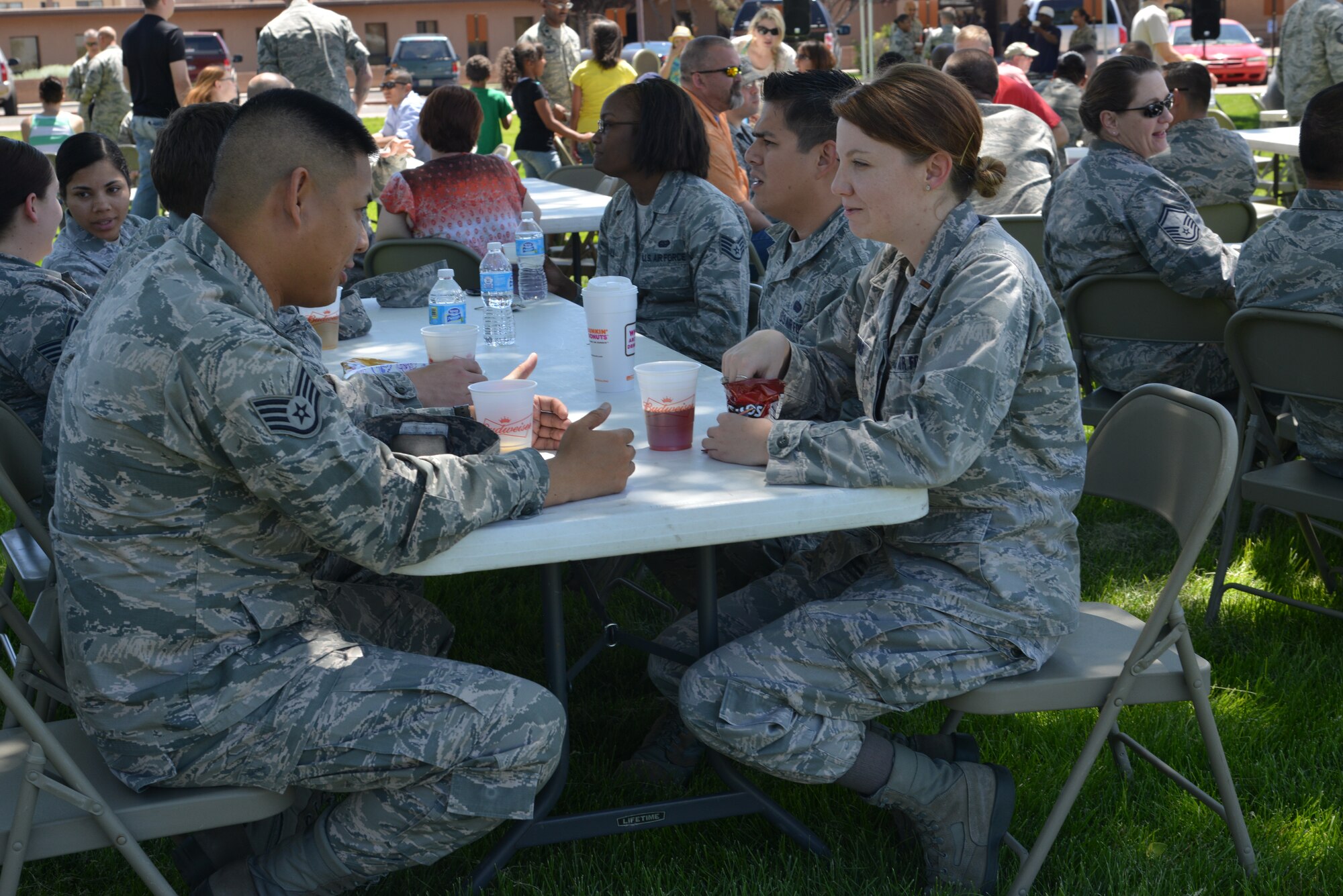 The 377th Air Base Wing leadership hosted a picnic to celebrate the wing's recent  mission successes and hard work of its members. (Photo by Ken Moore)