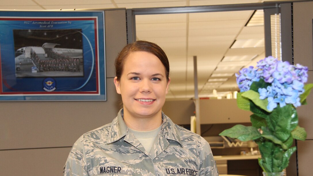 Senior Airman Deanne Wagner a medical logistics journeymen with the 932nd Airlift Wing aeromedical evacuations squadron, says she is looking forward to bonfires and going swimming this summer. 