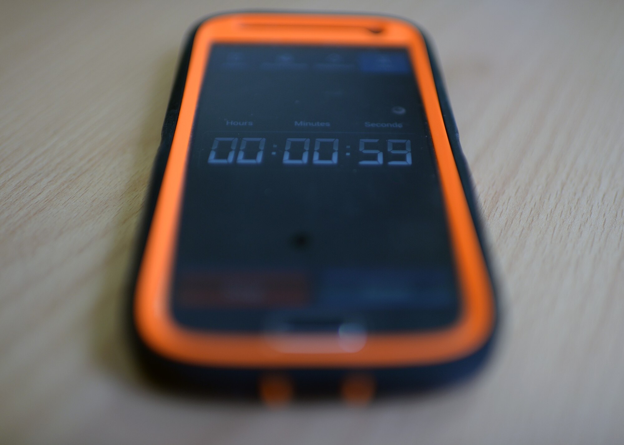 Nearly one minute remains for Airmen to talk with each other during an inaugural speed-mentoring event in the Mosel Dining Hall at Spangdahlem Air Base, Germany, June 6, 2014. Event coordinators allowed three minutes for the participating Airmen to interview their potential mentors to gauge compatibility. After the three minutes, the Airmen had to rotate to a new mentor’s table. (U.S. Air Force photo by Staff Sgt. Daryl Knee/Released)