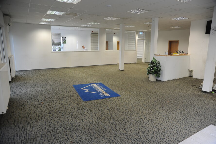 The Eifel Mountain Golf Course clubhouse staff removes furniture June 1, 2014, at Spangdahlem Air Base, Germany. The clubhouse will undergo construction to remodel its interior, with an expected completion date of June 14. (U.S. Air Force photo by Airman 1st Class Dylan Nuckolls/Released)