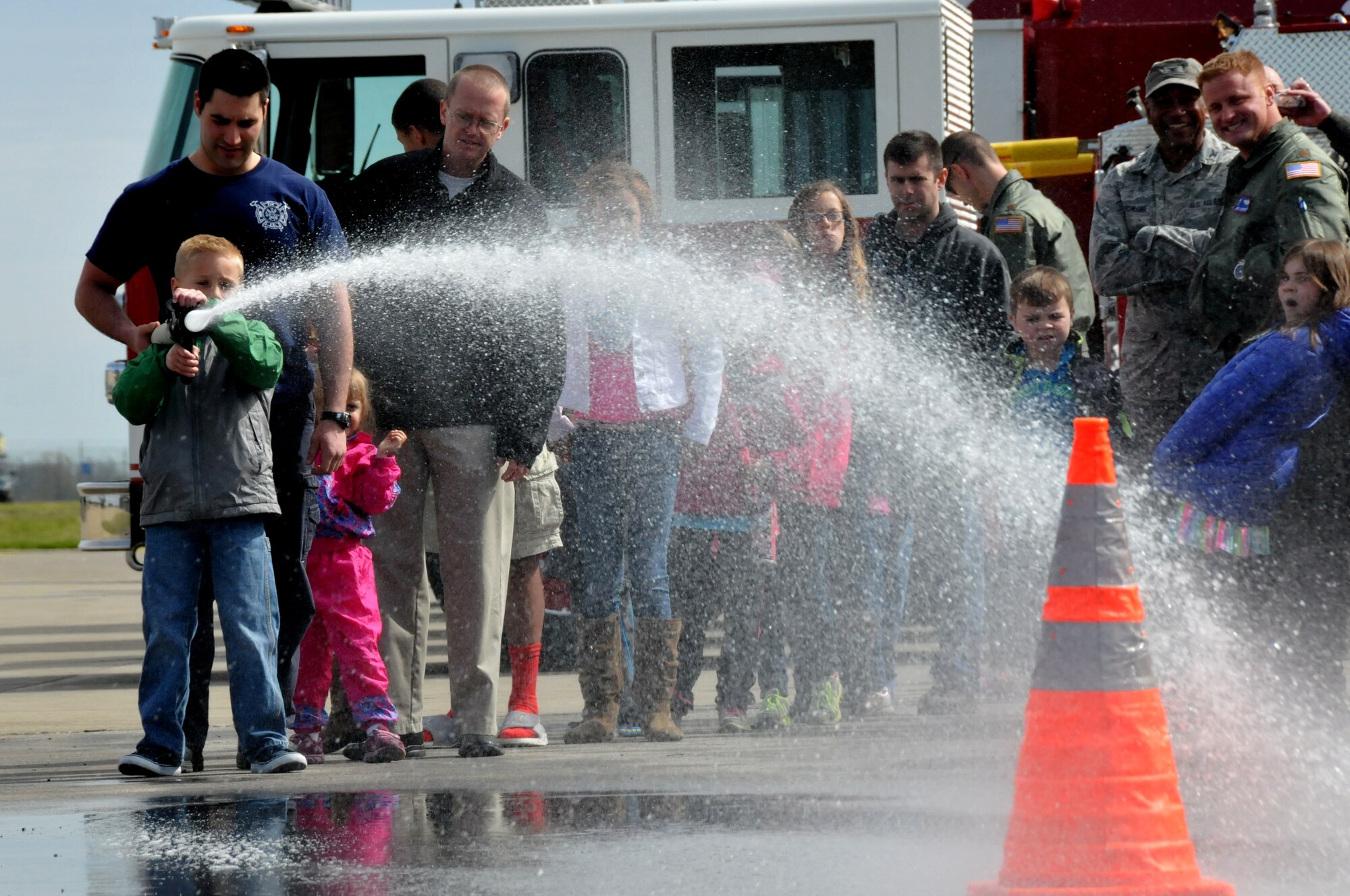The 179th Airlift Wing particpated in the national Take Our Daughters and Sons to Work Foundation, Mansfield, OH, July 6, 2013. The event gave members children the chance to join their parent for a day of work at an Air National Guard Installation, with activity stations for each child to learn about the different jobs around the unit. (U.S. Air National Guard photo by Technical Sergeant Joe Harwood/Released)