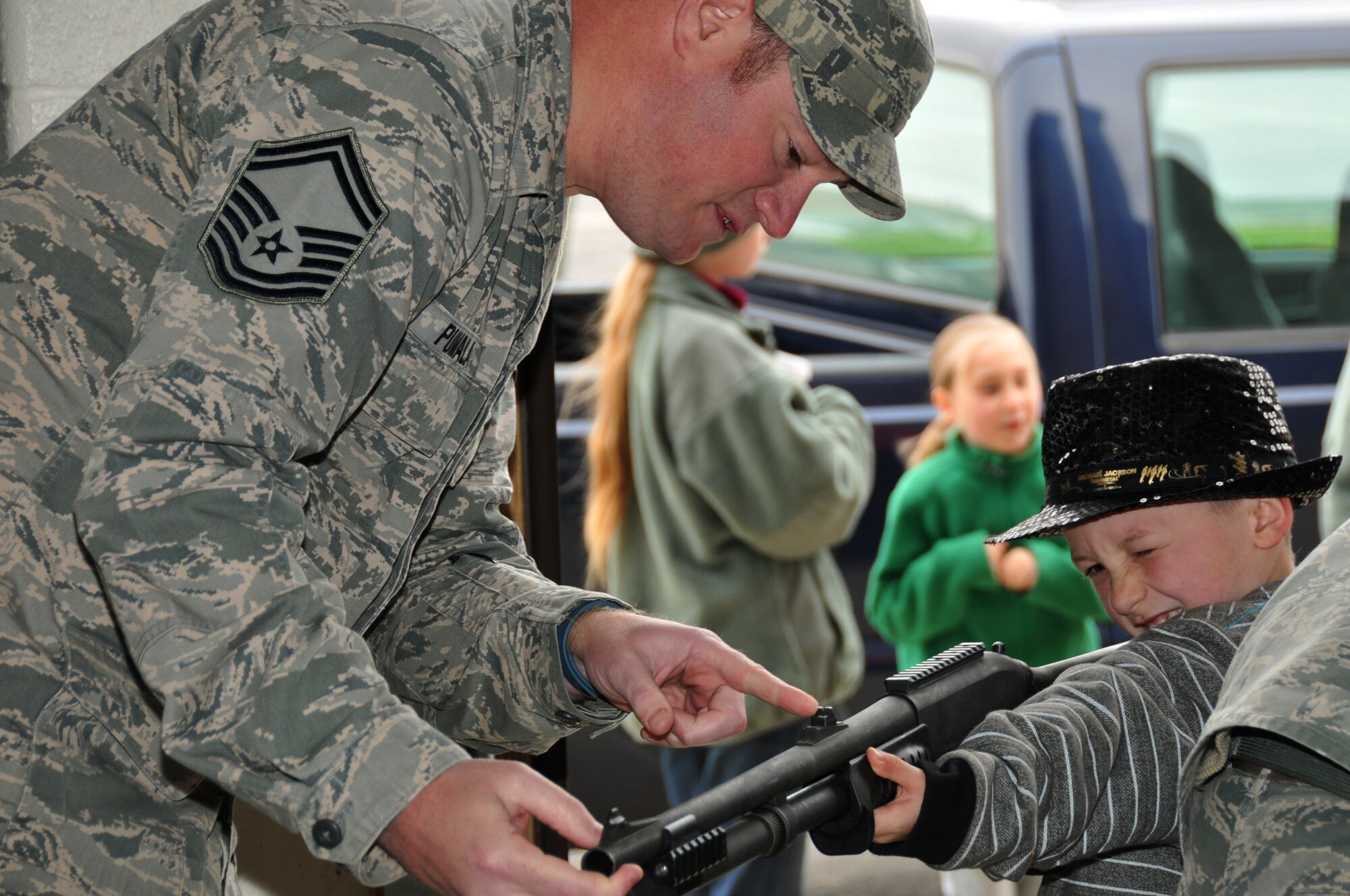 The 179th Airlift Wing particpated in the national Take Our Daughters and Sons to Work Foundation, Mansfield, OH, July 6, 2013. The event gave members children the chance to join their parent for a day of work at an Air National Guard Installation, with activity stations for each child to learn about the different jobs around the unit. (U.S. Air National Guard photo by Technical Sergeant Joe Harwood/Released)