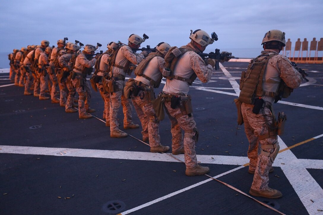 11th MEU Maritime Raid Force fires CQT course