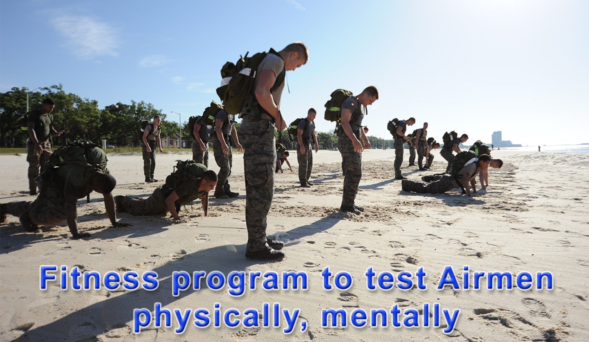The Air Force Personnel Center Directorate of Services will introduce the Air Force Team Cohesion Challenge at 18 installations this summer. The pilot program, built around special operations training, is designed to teach leadership, promote unit cohesion and inspire teams to perform their best. For more information about the Air Force Team Cohesion Challenge contact participating force support squadrons. (U.S. Air Force photo/2nd Lt. Michael Alvarez)