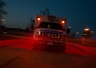 The day can change in a matter of seconds for Senior Airman Ryan Praleikas, an Aerospace Medical Technician for Minot Air Force Base’s 5th Medical Operations Squadron. Coming to Minot AFB from Royal Air Force Lakenheath, England, Senior Airman Ryan Praleikas works in the 5th Medical Group building as an EMT.  (U.S. Air Force photo/Senior Airman Kristoffer Kaubisch)