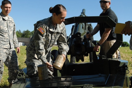 The Maryland National Guard brought in the pros June 7-8, 2014, as members conducted ceremonial cannon salute training. Soldiers from the 3rd U.S. Infantry Salute Guns Platoon or “The Presidential Salute Battery” traveled to Camp Fretterd, north of Baltimore, to train Maryland Guard Soldiers from the 58th Troop Command on everything related to the ceremonial Howitzer Cannon. 