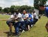 Airmen from the 2nd Civil Engineer Squadron pull a rope during a tug-of-war competition as part of Sports Day at Barksdale Air Force Base, La., June 13, 2014. Sports Day consisted of various team events including dodgeball, tug-of-war, soccer, volleyball, basketball and a homerun derby. (U.S. Air Force photo/Senior Airman Benjamin Gonsier)