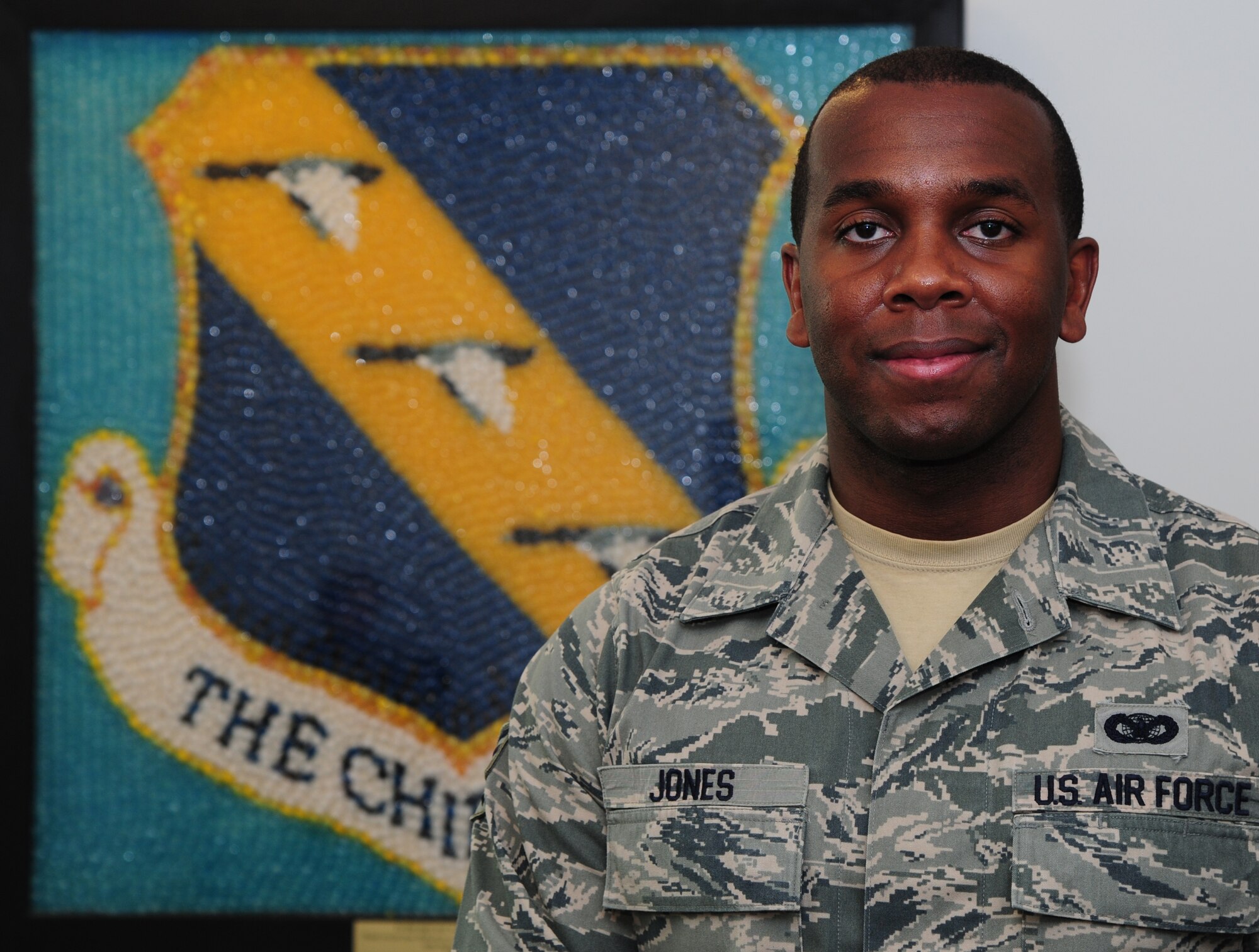 Senior Airman Jonathan L. Jones, an 11th Security Forces Support Squadron pass and registration clerk, is the Warrior of the Week for the week of June 11, 2014 at Joint Base Andrews. Jones is being recognized for his actions during a medical emergency at the Visitor Control Center. (U.S. Air Force Photo/Airman 1st Class Jarrod Maidens)