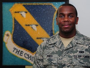 Senior Airman Jonathan L. Jones, an 11th Security Forces Support Squadron pass and registration clerk, is the Warrior of the Week for the week of June 11, 2014 at Joint Base Andrews. Jones is being recognized for his actions during a medical emergency at the Visitor Control Center. (U.S. Air Force Photo/Airman 1st Class Jarrod Maidens)