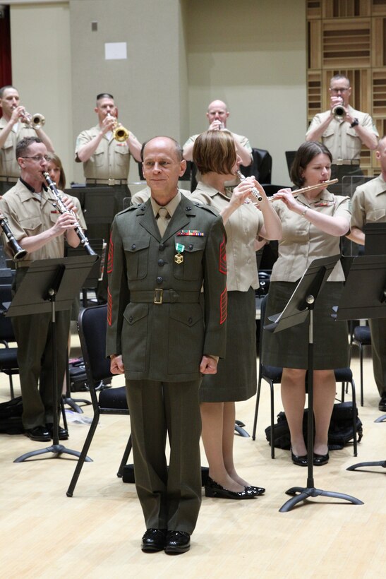 On May 30, 2014, clarinetist Master Sgt. John Norton retired from the Marine Band in a ceremony held in the John Philip Sousa Band Hall in Washington, D.C. (U.S. Marine Corps photo by Master Sgt. Kristin duBois/released)
