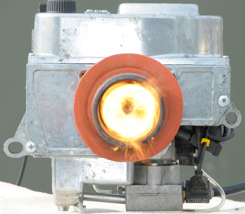 Could this be a new high tech miniature jet engine?  By this close-up image one could conjure up that conclusion, but see the next photo for details. (U.S. Air Force photo by Peter Borys)