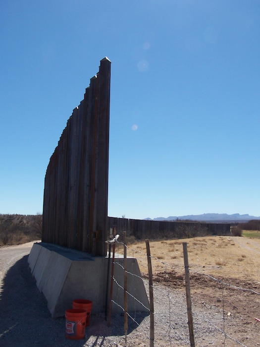 SIERRA BLANCA, TX., -- View looking south at a Border Floating Fence Segment. Photo by Phillip Roybal, Feb. 23, 2009. 