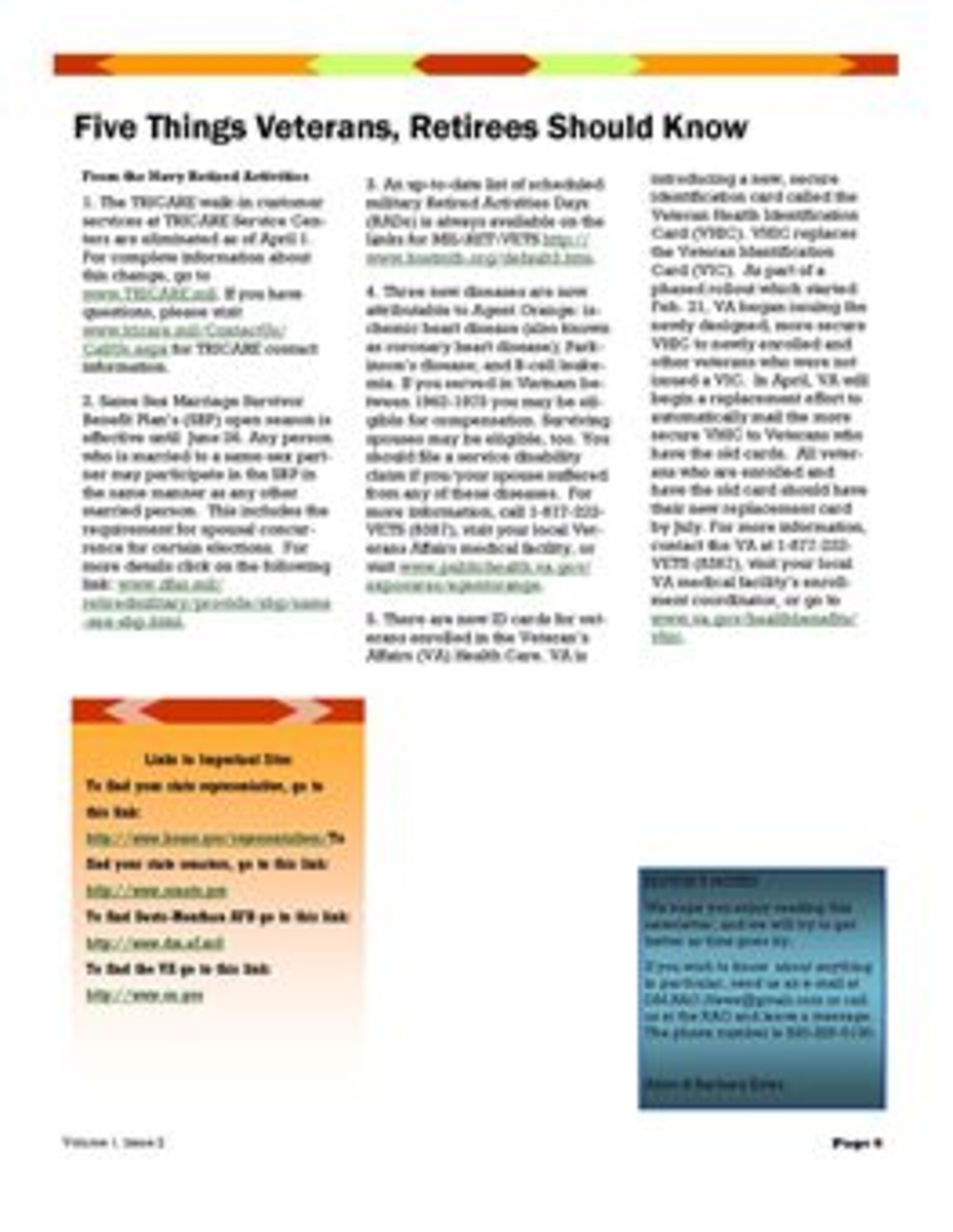 Davis-Monthan Retiree Newsletter July-September 2014: Page 6 of 6(Courtesy Graphic)