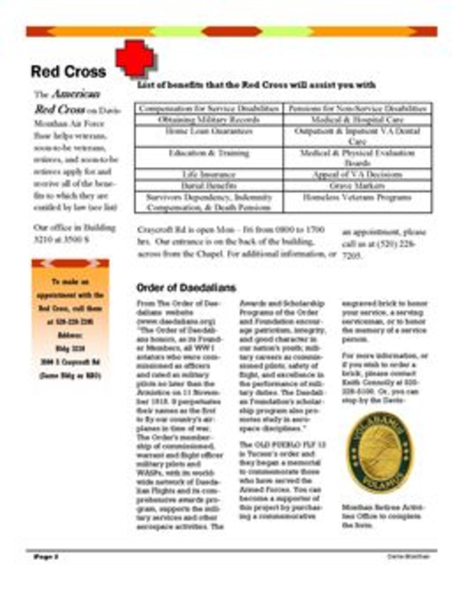 Davis-Monthan Retiree Newsletter July-September 2014: Page 2 of 6(Courtesy Graphic)