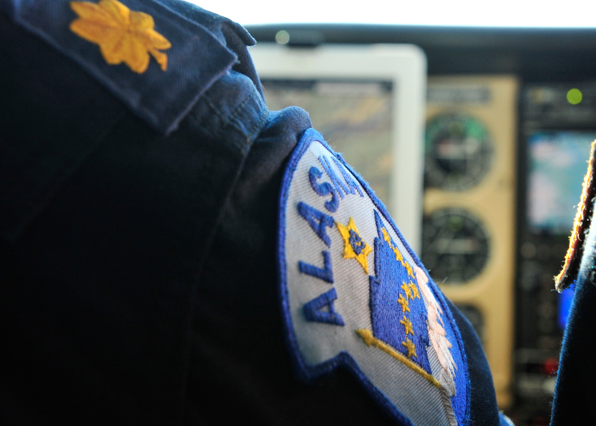 Jim Gibertoni, 9th Composite Operations Squadron member, sits in the cockpit of a Cessna 172 plane May 21, 2014, Fairbanks, Alaska. Gibertoni is a member of the Civil Air Patrol and participates in RED FLAG-Alaska, acting as an aerial target for other pilots. (U.S. Air Force photo by Senior Airman Ashley Nicole Taylor/Released)