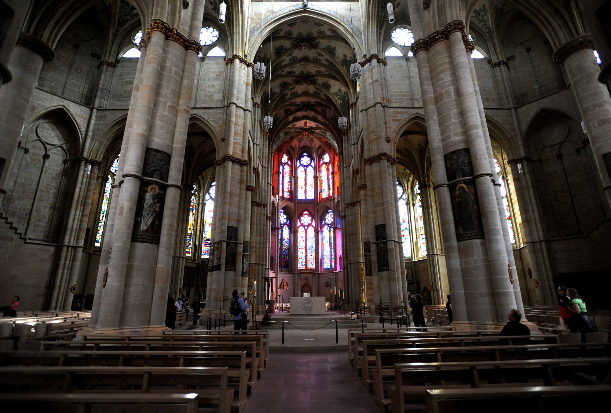 The inside of the Basilica of Our Lady Cathedral is a breathtaking sight in Trier, Germany, only an hour’s drive from Ramstein Air Base, Germany. For 1,700 years, the church has stood in the heart of Trier. (U.S. Air Force photo/Staff Sgt. R.J. Biermann)