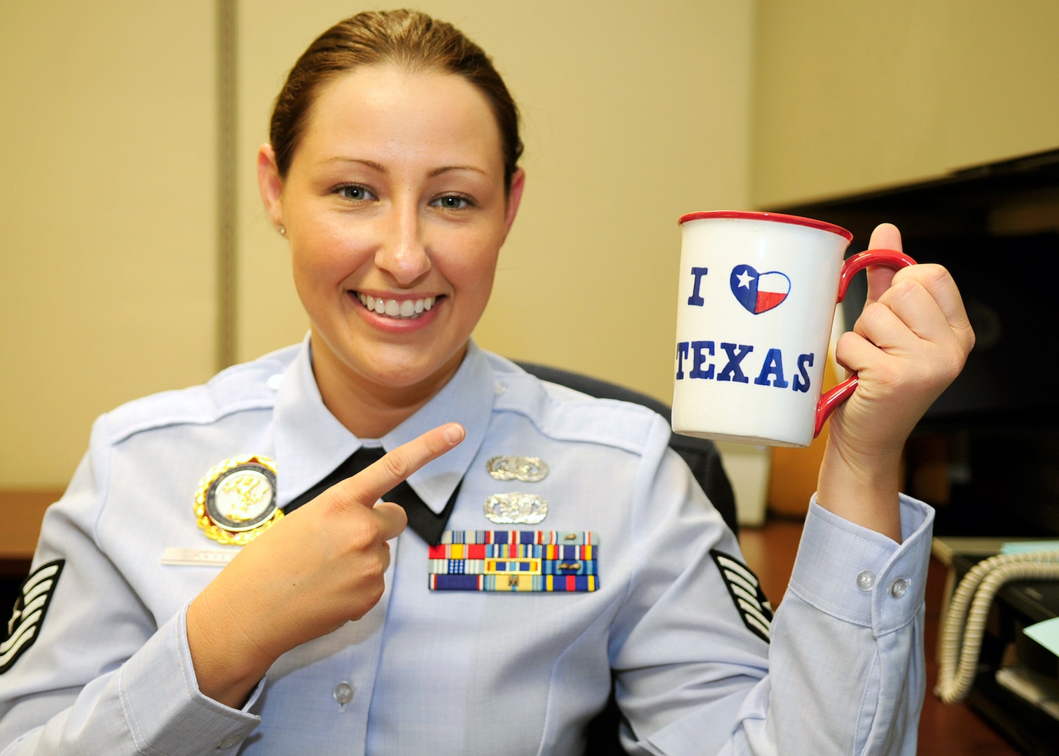 Air Force Tech. Sgt. Jennifer A. Joubert, a production recruiter with the 149th Fighter Wing at Lackland Air Force Base, Texas, was recently named the top recruiter in the Air National Guard for "Prior Service Qualified Accessions" and "Critical Accessions."