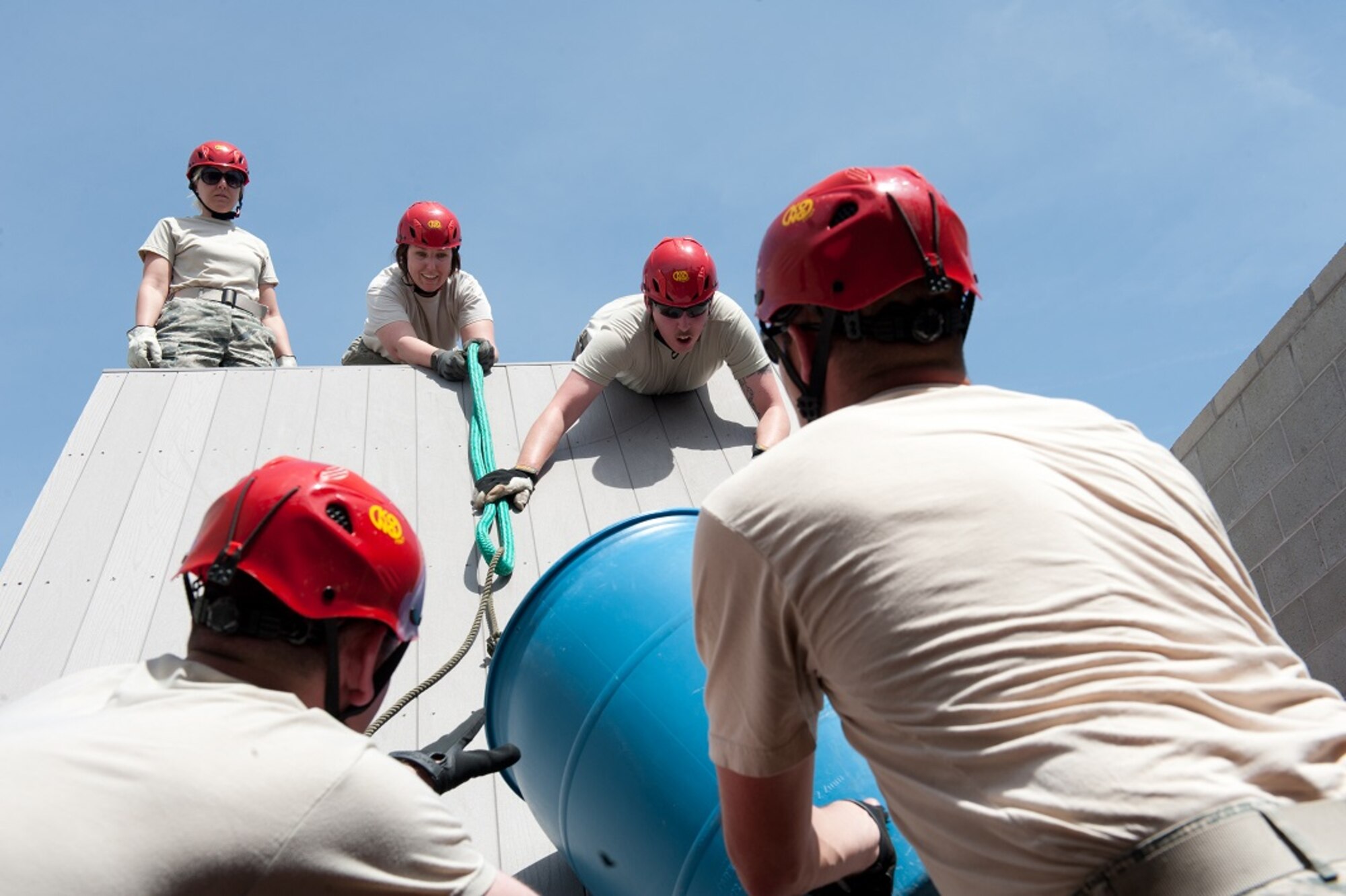 More than thiry NCO's learned hands on leadership and communication skills at the NCO enrichment course at Gowen Field, Boise, Idaho May 12-16. (Air National Guard photo by Tech. Sgt. Joshua Allmaras)