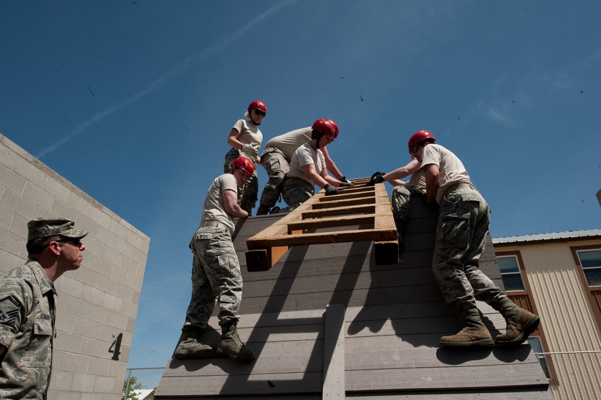 More than thiry NCO's learned hands on leadership and communication skills at the NCO enrichment course at Gowen Field, Boise, Idaho May 12-16. (Air National Guard photo by Tech. Sgt. Joshua Allmaras)