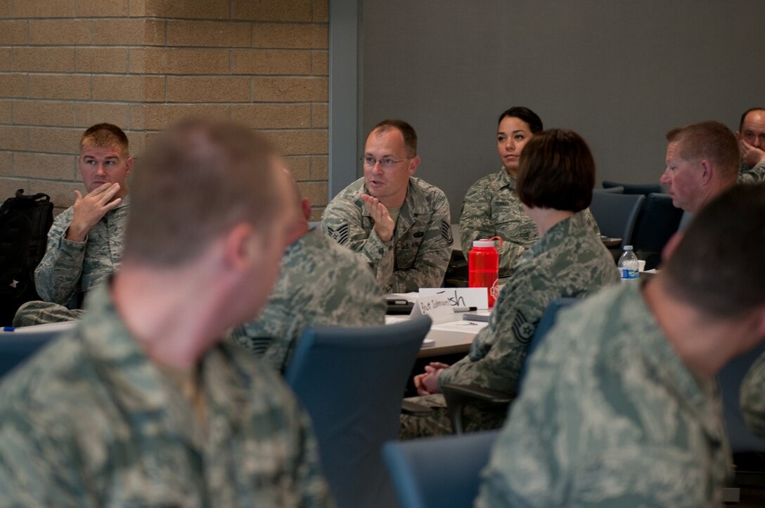 More than thiry NCO's learned hands on leadership and communication skills at the NCO enrichment course at Gowen Field, Boise, Idaho May 12-16. (Air National Guard photo by Tech. Sgt. Joshua Almaras