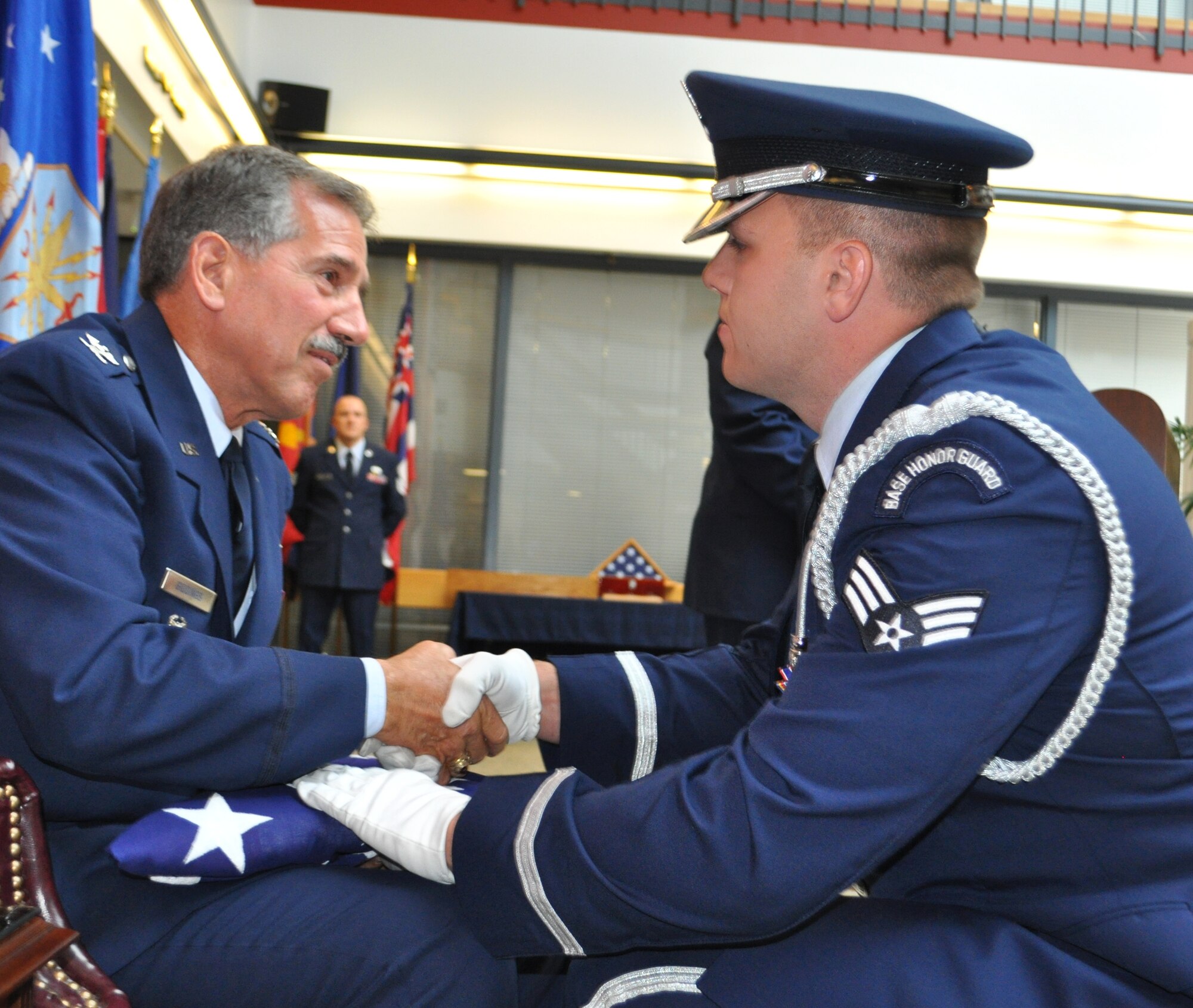 TRAVIS AIR FORCE BASE, Calif. -- Col. Melvin J. "Sonny" Giddings closed out a nearly 40-year career in service to his country June 8, 2014, at Travis Air Force Base, Calif. (U. S. Air Force photo / Ellen Hatfield) 