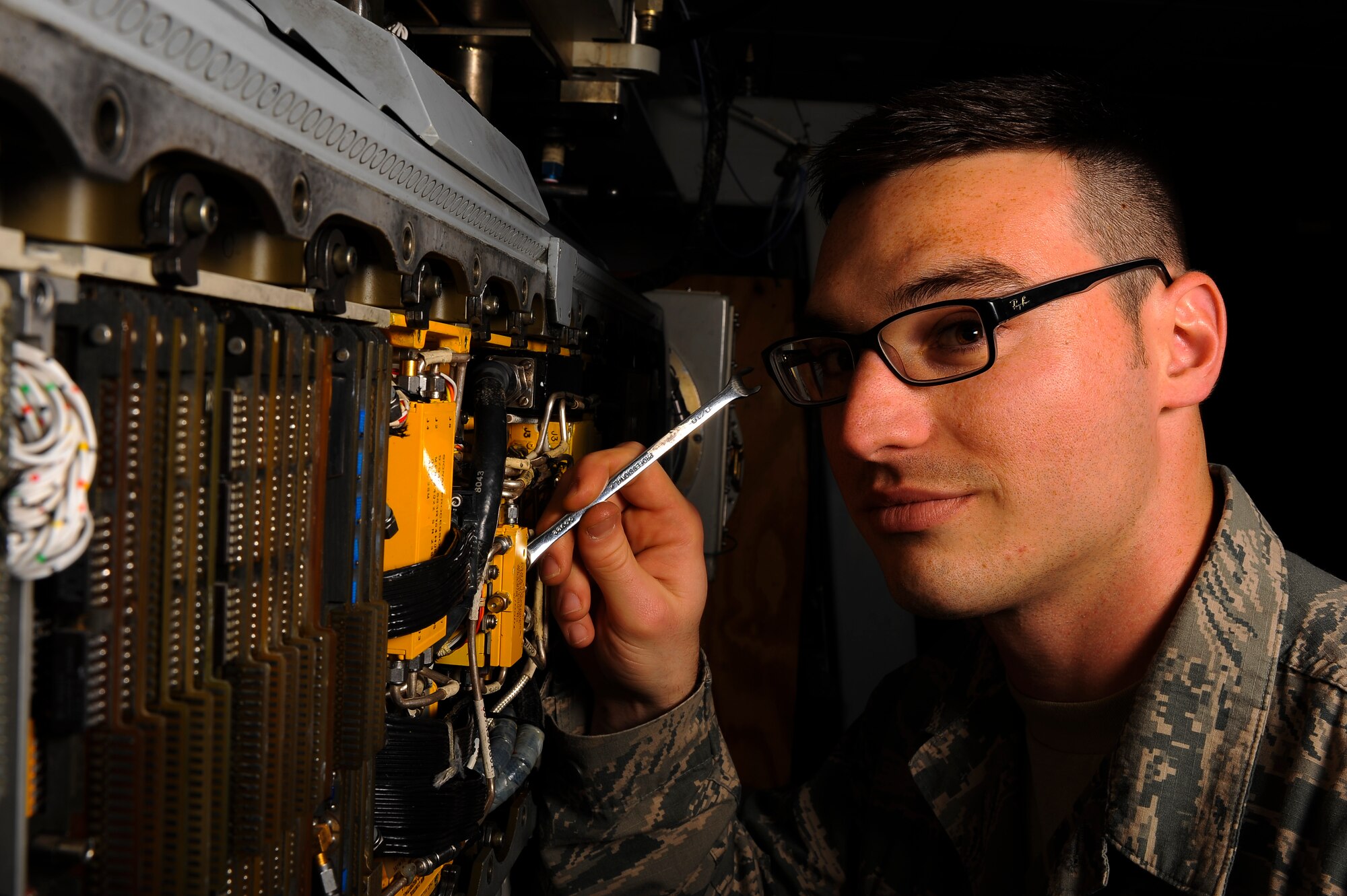 U.S. Air Force Staff Sgt. Daniel J. Felice, 52nd Component Maintenance Squadron, electronic warfare systems journeyman from San Diego, is the Super Saber Performer for the week of June 19 - 25. (U.S. Air Force photo by Senior Airman Rusty Frank)