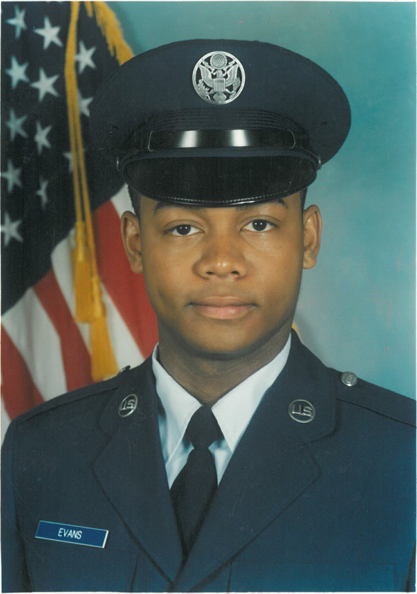 Chief Master Sgt. Alfonzo Evans' first official photo in Air Force basic training. (courtesy photo)