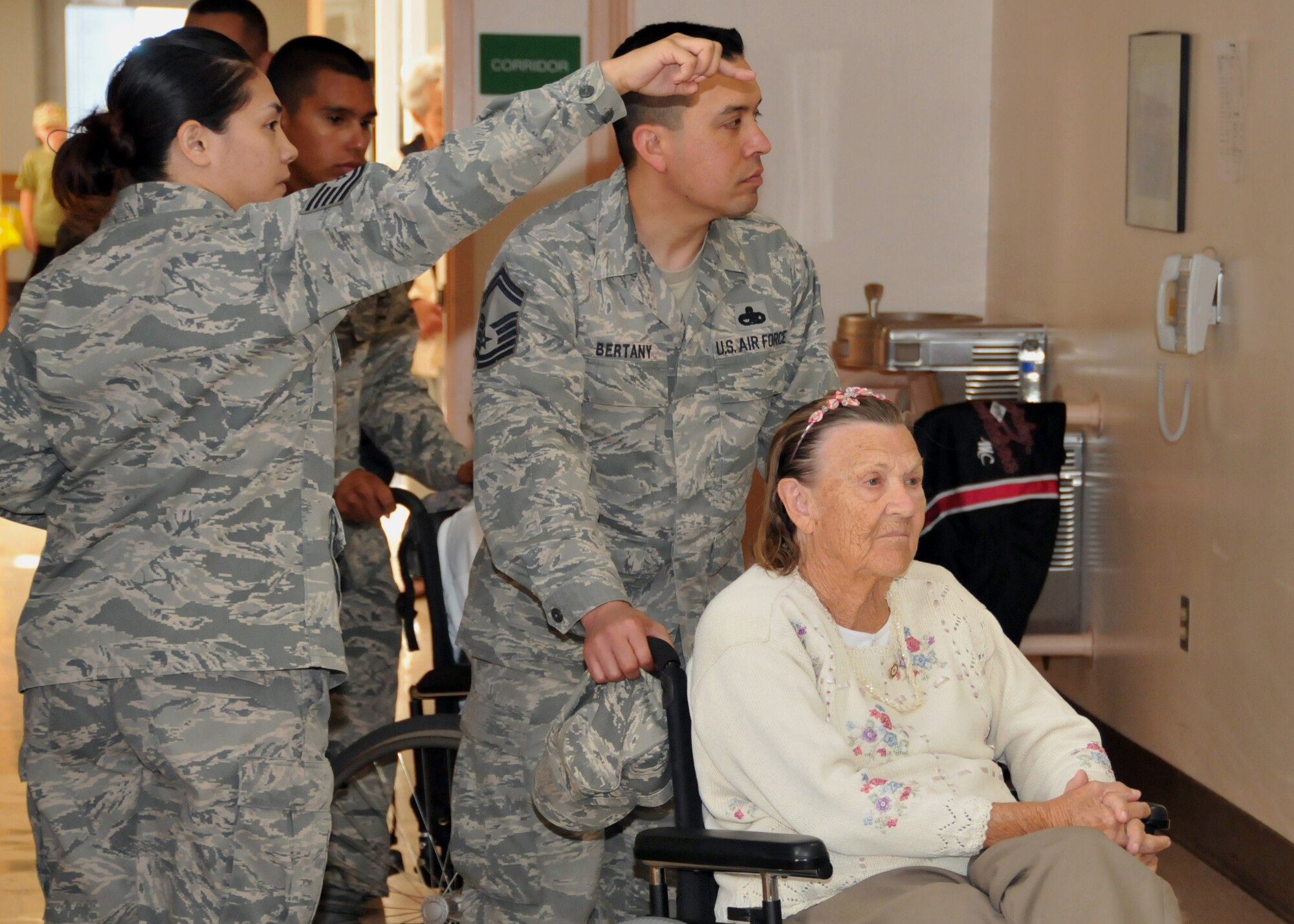 More than 80 Airmen from the 349th Air Mobility Wing and their families visited the Yountville Veterans Home June 14, 2014, to participate in Operation Gratitude for the eighth consecutive year. (U.S. Air Force photo/Senior Master Sgt. Robert Wade)
