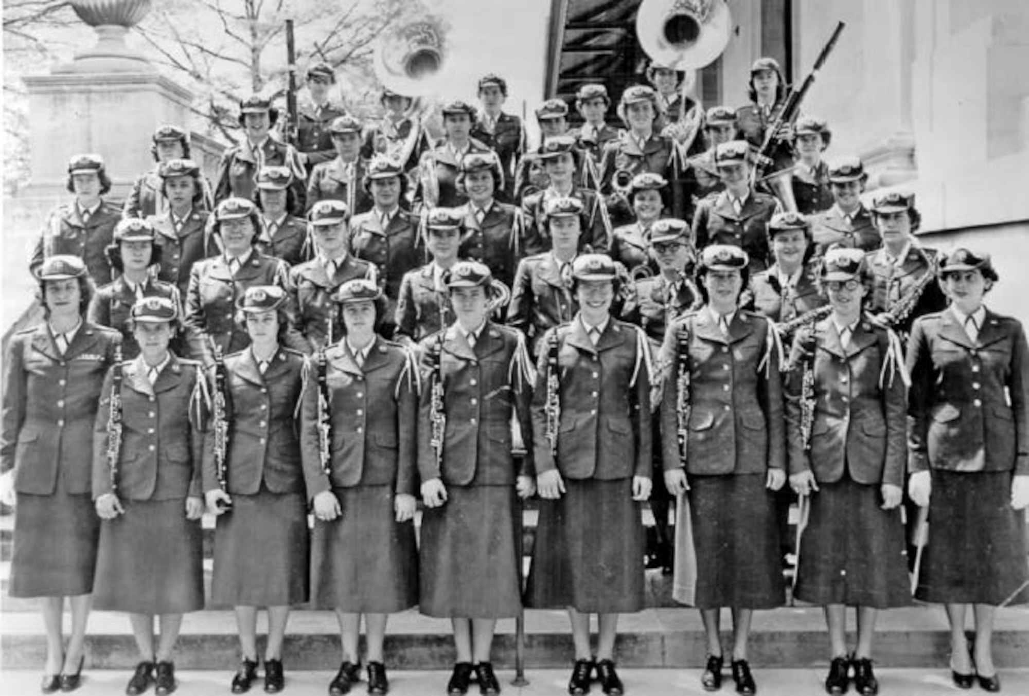 The Women in the Air Force Band at U.S. Air Force Band School at Bolling Air Force Base in Washington, D.C., in the early 1950s. (Courtesy photo)