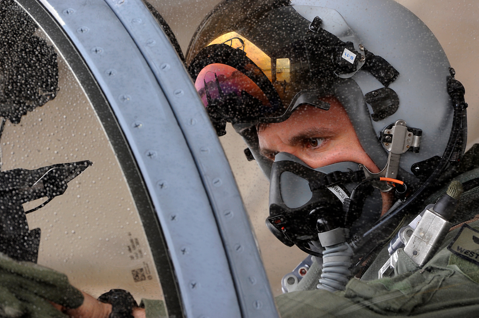 Maj. Weston Turner performs preflight checks before takeoff for aviation training relocation to Guam June 18, 2014, on Kadena Air Base, Japan. As part of the ATR, service members, aircraft and equipment from the 44th Fighter Squadron, 909th Air Refueling Squadron and 961st Airborne Air Control Squadron relocated to Andersen Air Force Base, Guam, in order to promote integration and readiness. Turner is an 18th Operations Support Squadron F-15C Eagle instructor pilot. (U.S. Air Force photo/Senior Airman Maeson L. Elleman)