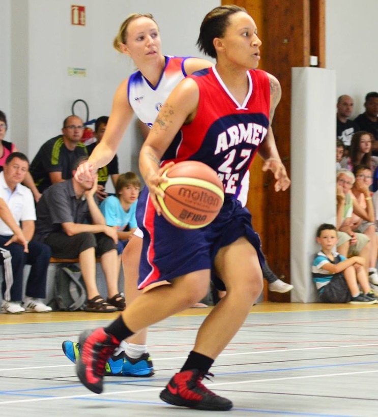 The U.S. Armed Forces Women’s Basketball team competed in the 2014 Conseil International du Sport Militaire (CISM) Basketball Championship in Meyenheim, France from 15-22 June.