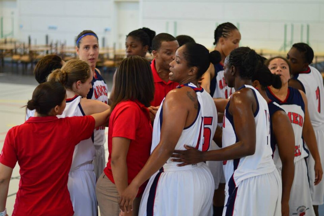 The U.S. Armed Forces Women’s Basketball team competed in the 2014 Conseil International du Sport Militaire (CISM) Basketball Championship in Meyenheim, France from 15-22 June.