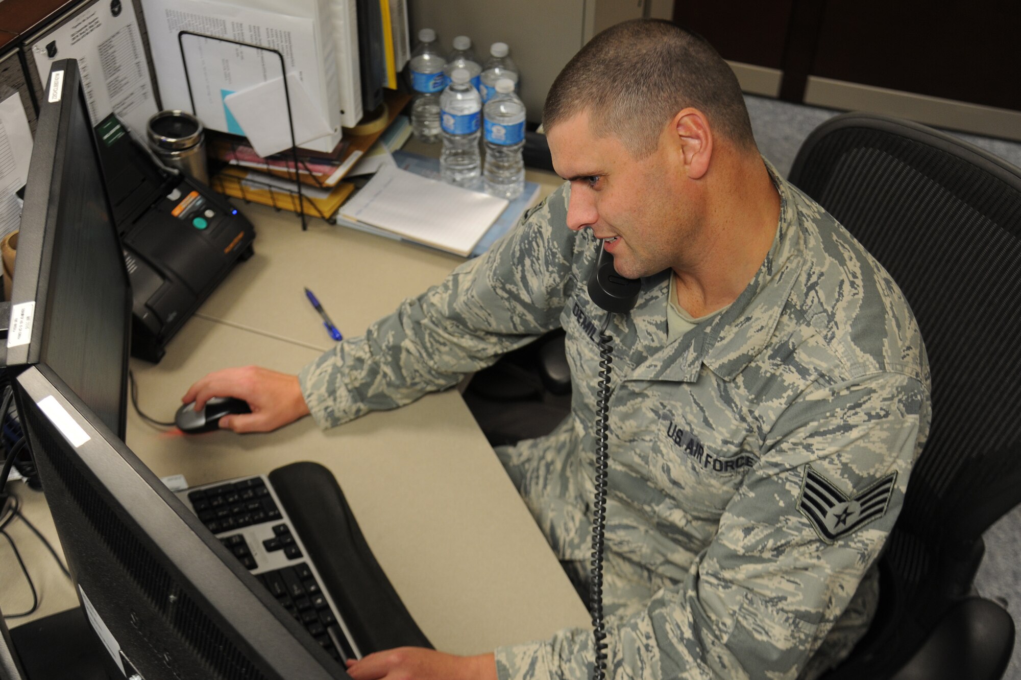 Staff Sgt. David DeMilt has been selected as a member of Team Fairchild's elite, Fairchild's Finest, at Fairchild Air Force Base, Wash. DeMilt is a deputy disbursing officer and financial services supervisor and civilian pay technician at the 92nd Comptroller Squadron and hails from Memphis, Tenn. (U.S. Air Force photo by Airman 1st Class Janelle Patiño/Released)