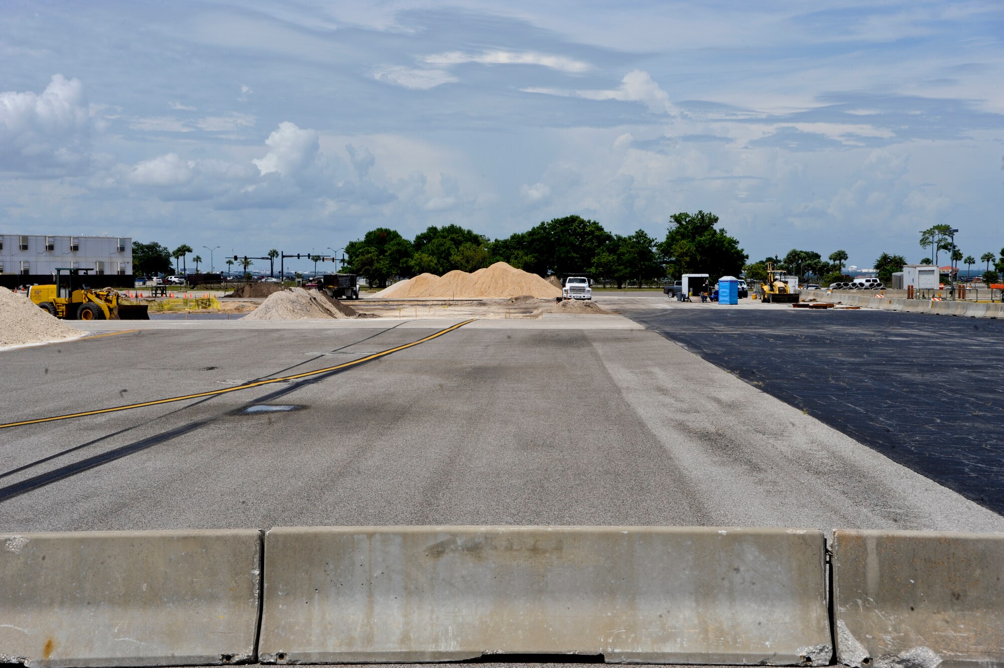 MacDill’s flightline under goes construction to expand an existing U.S. Central Command parking lot June 12, 2014 at MacDill Air Force Base, Fla. The construction started May 2014 and is expected to end Oct. 2014. (U.S. Air Force photo by Senior Airman Melanie Bulow-Gonterman/Released)