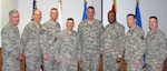 Pictured from left to right: Air Force Maj. Gen. Thaddeus J. Martin, the
adjutant general, Connecticut National Guard, Air Force Maj. Gen.William N. Reddel, the adjutant general, New Hampshire National Guard, Army Maj. Gen. Patrick A. Murphy, the adjutant general, New York National Guard, Army Lt. Gen. Mick Bednarek, commanding general, First Army, Army Gen. David R. Rodriguez, commanding general, United States Army Forces Command, Army Maj.
Gen. Joseph C. Carter, the adjutant general, Massachusetts National Guard,Army Maj. Gen. Kevin R. McBride, the adjutant general, Rhode Island NationalGuard and Air Force Maj. Gen. Michael D. Dubie, the adjutant general, VermontNational Guard. All generals attended the Northeast Regional Adjutant GeneralConference at Hanscom Air Force Base, March 8, 2012.
