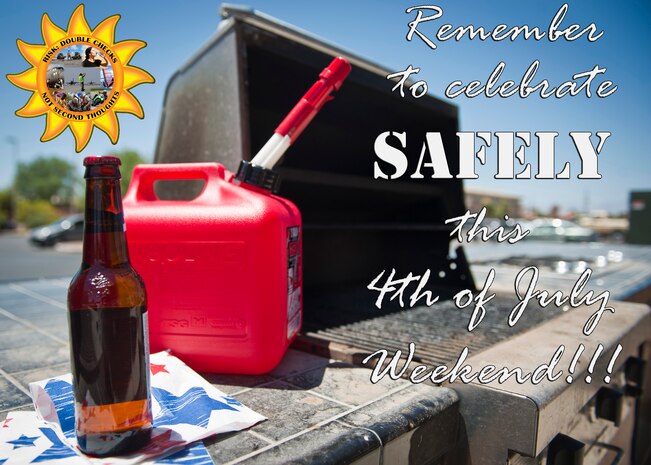 With the Fourth of July weekend right around the corner, many people are making plans to celebrate with their friends and families. While having fun is important, it is paramount to keep safety as the number one priority. The National Safety Council in Itasca, Ill. warns the combination of alcohol, fireworks and driving can be a recipe for disaster. The NSC goes so far as to give the Fourth of July the dubious honor as being “the most dangerous holiday of the year.” More information can be found at http://www.nsc.org/pages/home.aspx (U.S. Air Force photo illustration by Airman 1st Class Thomas Spangler)