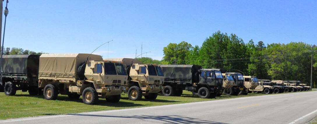 1436 Engineer Company set up while training at the Alpena CRTC.