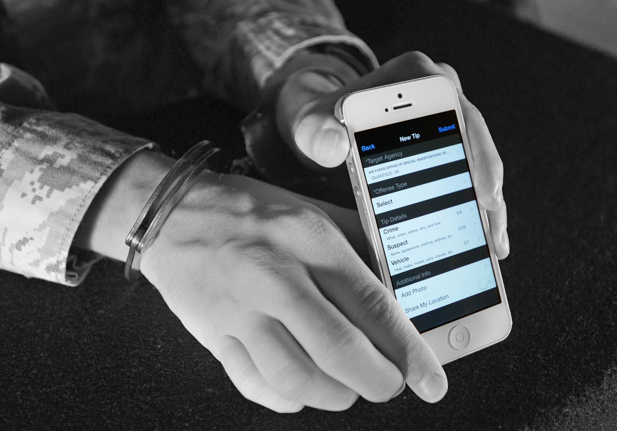 The Aviano Air Force Office of Special Investigations recently set up a new anonymous tip system that helps Team Aviano members contribute information that happens around base and individuals’ homes. Information can be submitted using either a “tip box” located at the Base Post office, or electronically by using the “TipSubmit Mobile” application and an online website. (U.S. Air Force illustration/Airman 1st Class Deana Heitzman) 