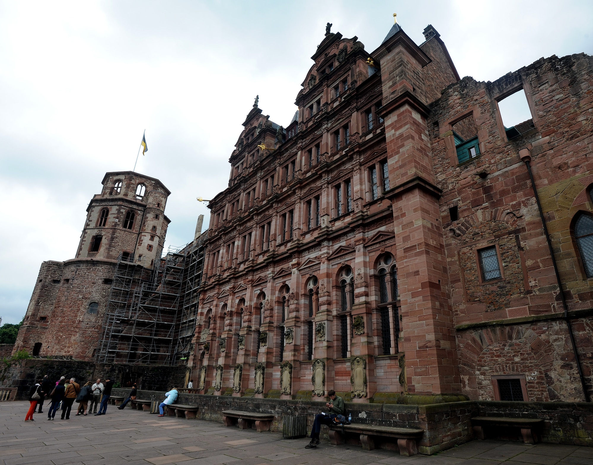 Heidelberg Castle in Heidelberg, Germany, was once destroyed by lightning strike in the late 1700s. Today, and after years of restoration, the castle still sits without several ceilings, walls and doors. (U.S. Air Force photo/Staff Sgt. R.J. Biermann)