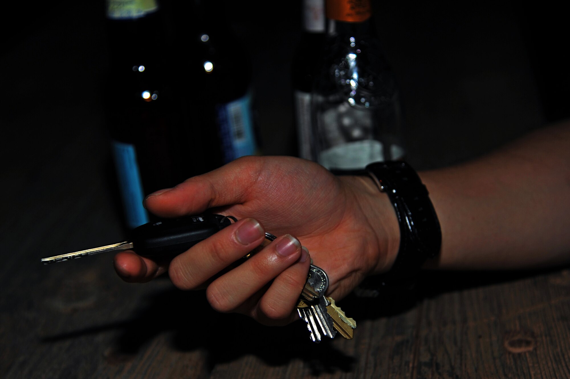 ALTUS AIR FORCE BASE, Okla. – Altus Airmen work to promote choices that prevent drunk driving to include planning ahead and calling a supervisor or friend for a ride. Make the safe choice by calling AADD at 481-7433. (U.S. Air Force photo by Airman 1st Class J. Zuriel Lee/Released)