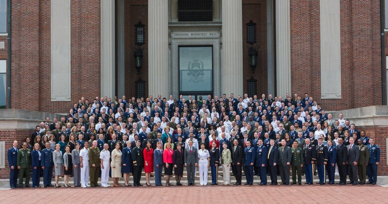 The graduation class for the Dwight D. Eisenhower School (ES) for National Security and Resource Strategy (school previously called ICAF) at the National Defense University, Washington, D.C.  (Courtesy Photo)