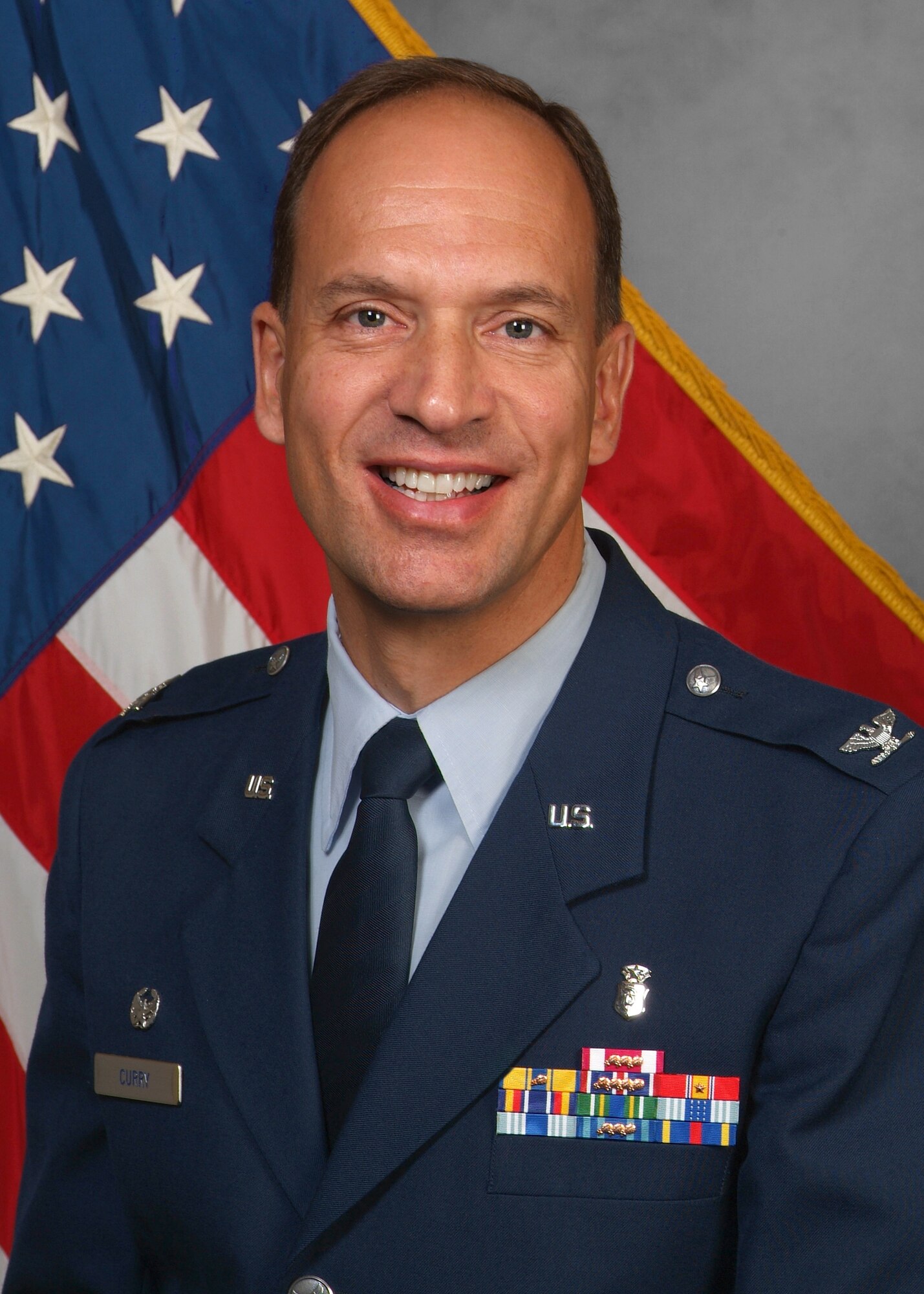 Col. (Dr.) Douglas B. Curry is the Assistant to the Air Force Surgeon General for Military Health System Governance. He recently graduated from the Dwight D. Eisenhower School (ES) for National Security and Resource Strategy (school previously called ICAF) at the National Defense University, Washington, D.C.  This is one of our nations Senior Service Schools (SSS) for PME.  

Curry was the ES Class President for 306 students (including students from all of the services, Coast Guard, governmental agencies, industry, and 26 international military students). He was one of the students in the inaugural Health Strategy concentration program.  Curry graduated with a Master of Science in National Resource Strategy. (Official AF Photo)
