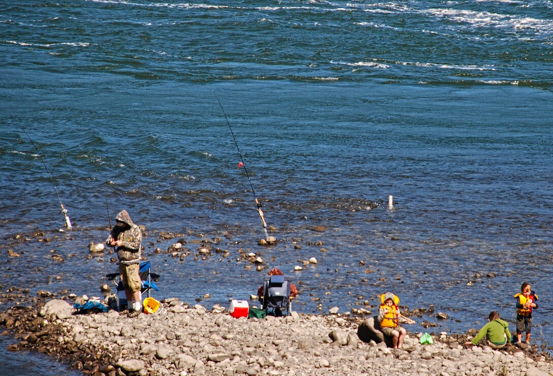 Tanner Creek offers fishing on the Oregon side of the Columbia River at the Bonneville Lock and Dam Project.