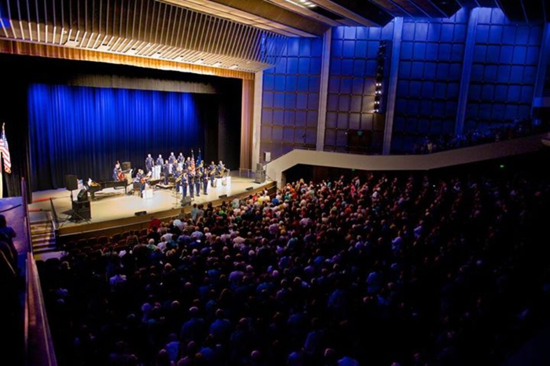 The Airmen of Note had a great concert in Kalamazoo at the beautiful Miller Auditorium on the campus of Western Michigan University on Monday, June 23. (U.S. Air Force photo by Jim Dempsey/released)